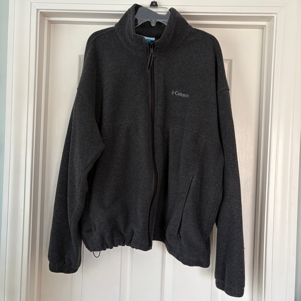 Columbia charcoal fleece jacket, XXL